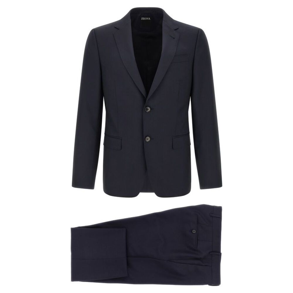 ZEGNA Blue Wool Two-Piece Men's Suit